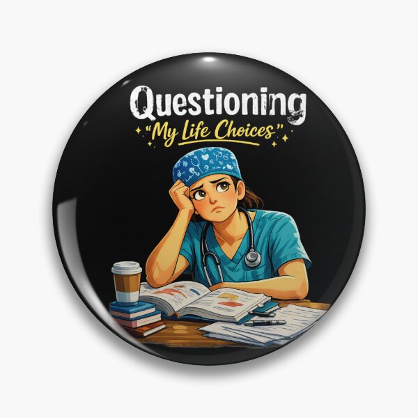 Item preview, Questioning My Life Choices Funny Female Medical Student Art designed and sold by medoutfits.