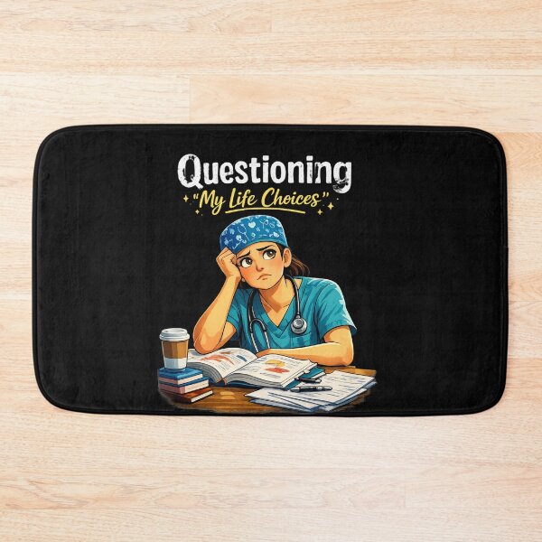 Item preview, Questioning My Life Choices Funny Female Medical Student Art designed and sold by medoutfits.