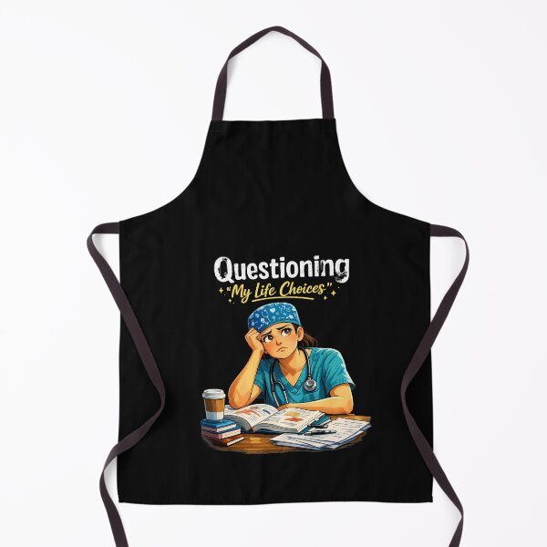 Item preview, Questioning My Life Choices Funny Female Medical Student Art designed and sold by medoutfits.