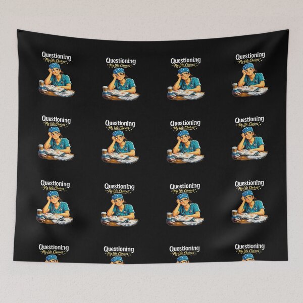 Item preview, Questioning My Life Choices Funny Female Medical Student Art designed and sold by medoutfits.