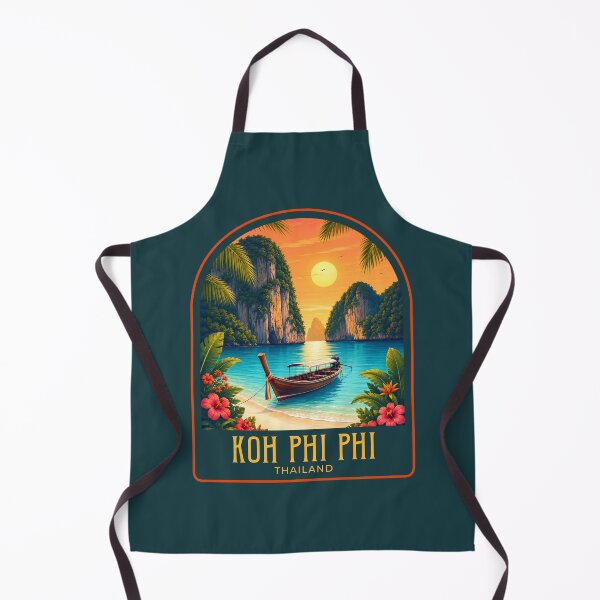 Item preview, Koh Phi Phi Vintage Travel Illustration designed and sold by HomeLivingCo.