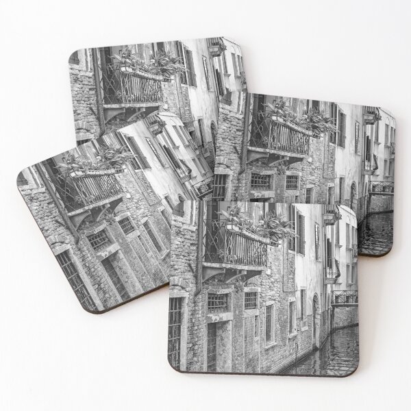 Item preview, Venetian Canal with Rustic Buildings B+W designed and sold by Gerard Fornarotto.