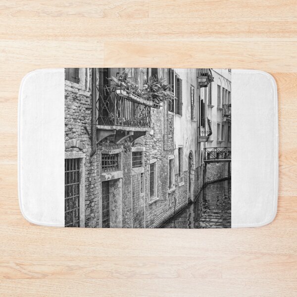 Item preview, Venetian Canal with Rustic Buildings B+W designed and sold by Gerard Fornarotto.
