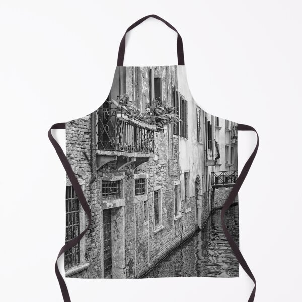 Item preview, Venetian Canal with Rustic Buildings B+W designed and sold by Gerard Fornarotto.