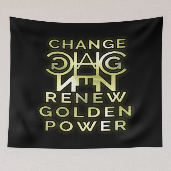 Item preview, Golden Logo CHANGE RENEW GOLDEN POWER. designed and sold by Giulivo Store Graphic.