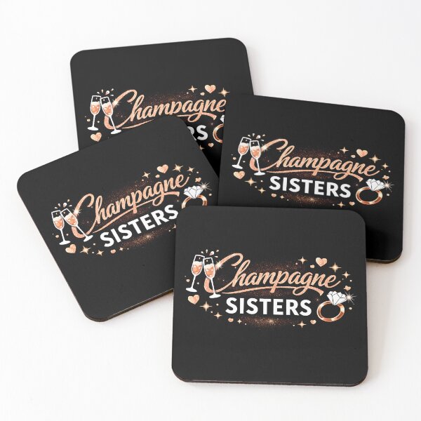 Item preview, Champagne Sisters - Rose Gold Glitter party design designed and sold by PicParadiz.
