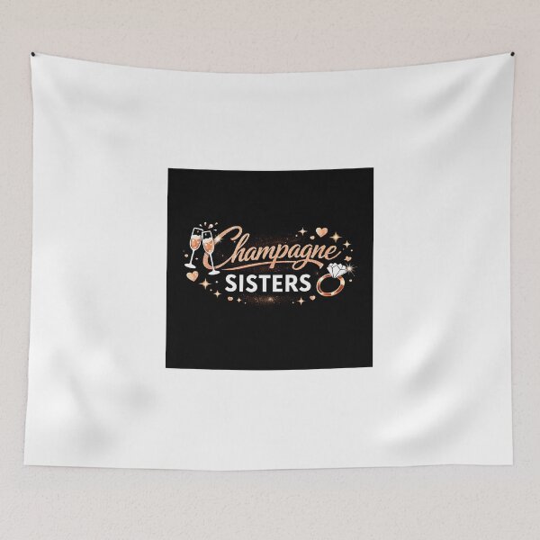 Item preview, Champagne Sisters - Rose Gold Glitter party design designed and sold by PicParadiz.