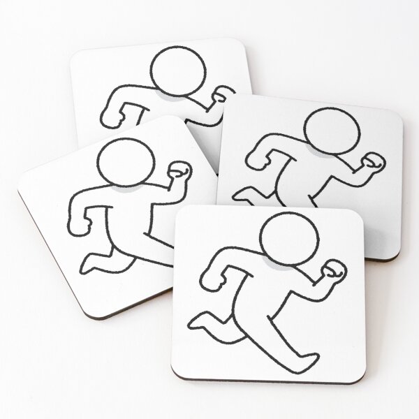 Item preview, unning Away From My Responsibilities Stickman designed and sold by B.A Design.