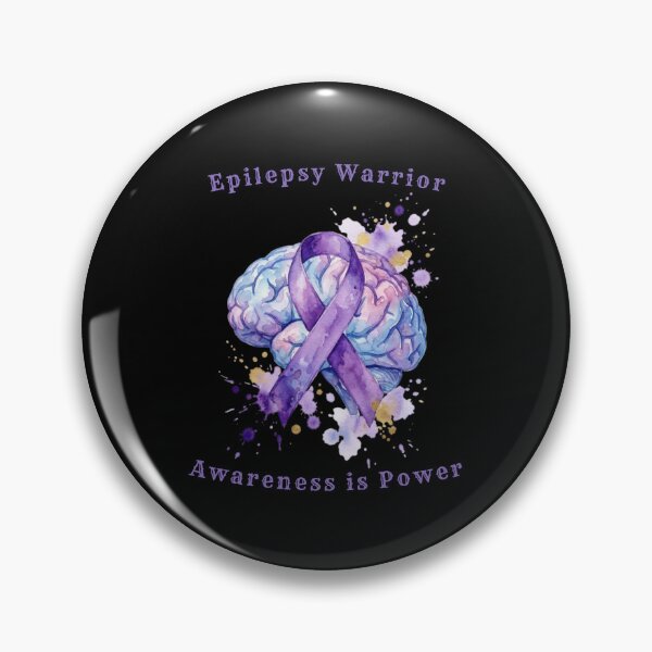 Item preview, Epilepsy Warrior - Awareness is Power Purple Ribbon Brain designed and sold by Mind-Echo.