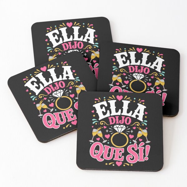 Item preview, She Said Yes Ella Dijo Que Si Spanish Engagement Fiesta Celebration designed and sold by FreshVibe Prints.