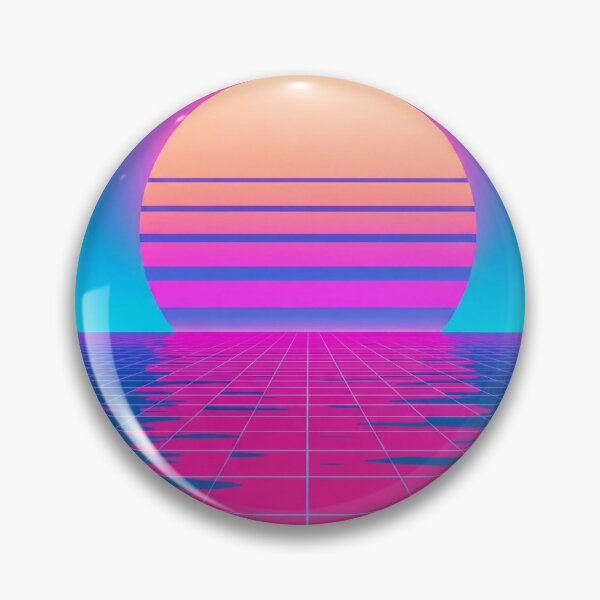 Item preview, PLAY Vaporwave Poster – Retro 80s Neon Sunset Grid with Ocean Mirror designed and sold by NeonArcadeForge.