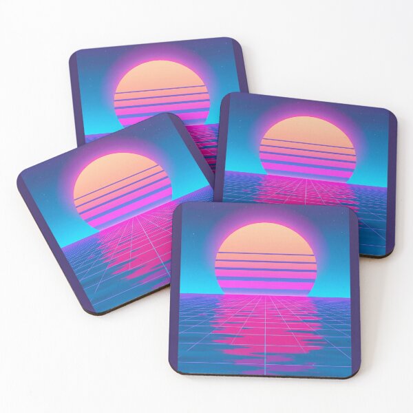 Item preview, PLAY Vaporwave Poster – Retro 80s Neon Sunset Grid with Ocean Mirror designed and sold by NeonArcadeForge.
