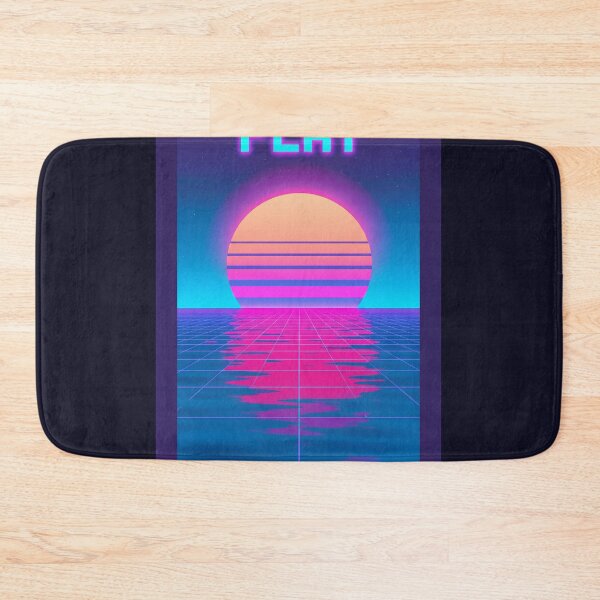 Item preview, PLAY Vaporwave Poster – Retro 80s Neon Sunset Grid with Ocean Mirror designed and sold by NeonArcadeForge.