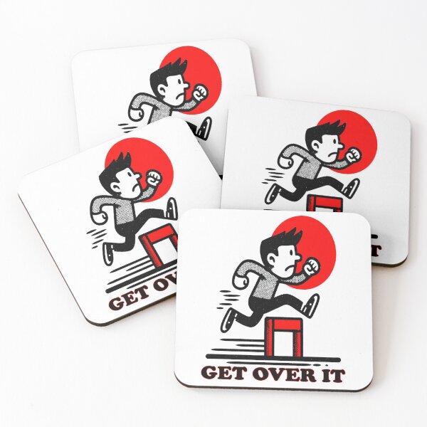 Item preview, Get Over It Hurdler Logo | Savage Motivation Dark Humor Design designed and sold by Ignorant-Artist.