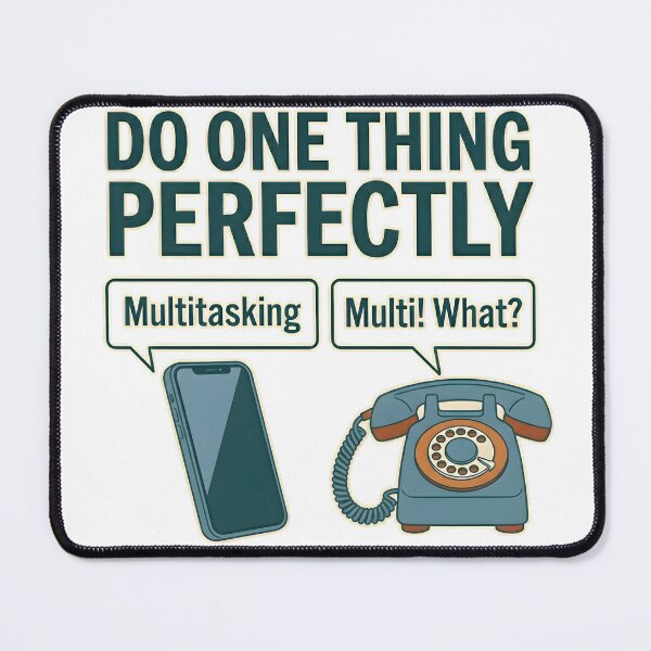 Item preview, Do One Thing Perfectly – Funny Retro Phone vs Smartphone Tee designed and sold by hamfindik.