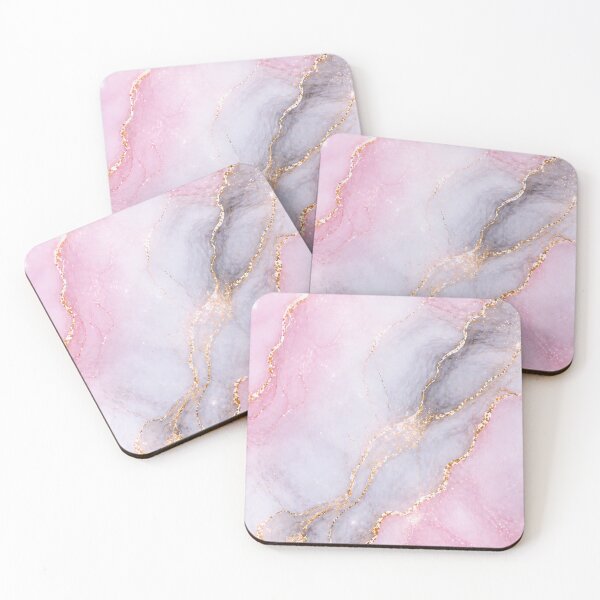 Item preview, Pink Grey Marble With Gold Veins Design  designed and sold by IntelliMindDesigns.