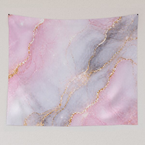Item preview, Pink Grey Marble With Gold Veins Design  designed and sold by IntelliMindDesigns.