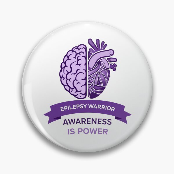 Item preview, Epilepsy Warrior - Awareness is Power Purple Ribbon Brain designed and sold by Mind-Echo.