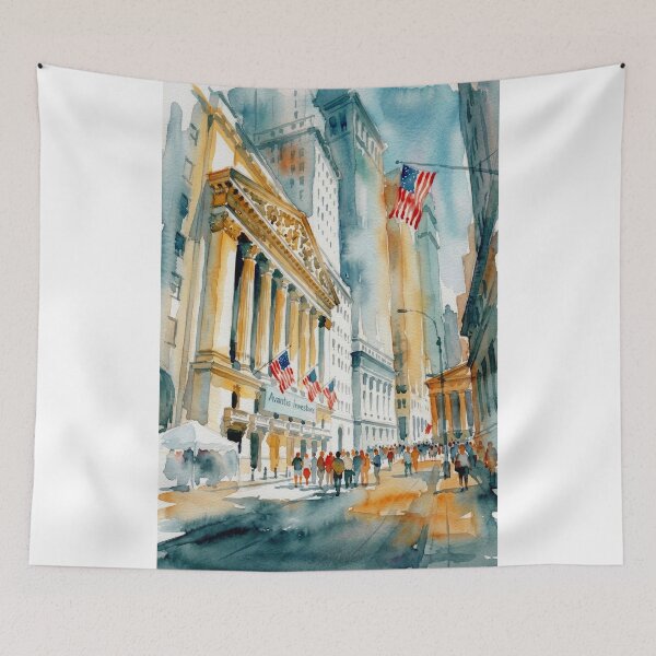 Item preview, Wall Street Watercolor designed and sold by caracatita75.