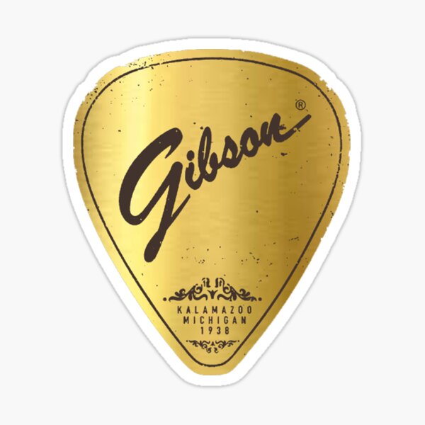 Vintage Original Gibson Guitar Oval Orange Label Kalamazoo Gum Backed Sticker 