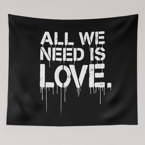 Item preview, All We Need Is Love - Stencil Graffiti designed and sold by LIF3 IS A DREAM.