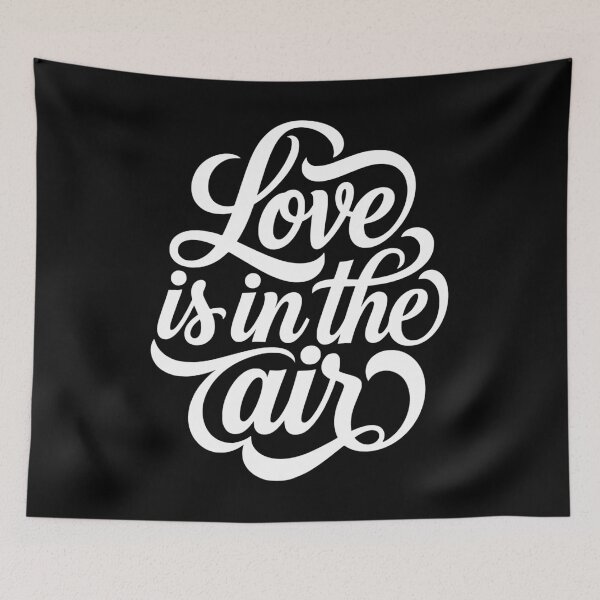 Item preview, Love is in the Air Romantic Script Design designed and sold by AntiqueImages.