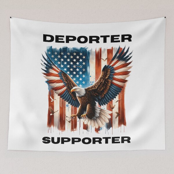 Item preview, Deporter Supporter - American Eagle and American Flag designed and sold by WigOutlet.