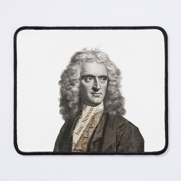 Item preview, Isaac Newton – Science Collage Portrait Art Print | Physics Gravity Mathematics Poster designed and sold by OzzFrequency.