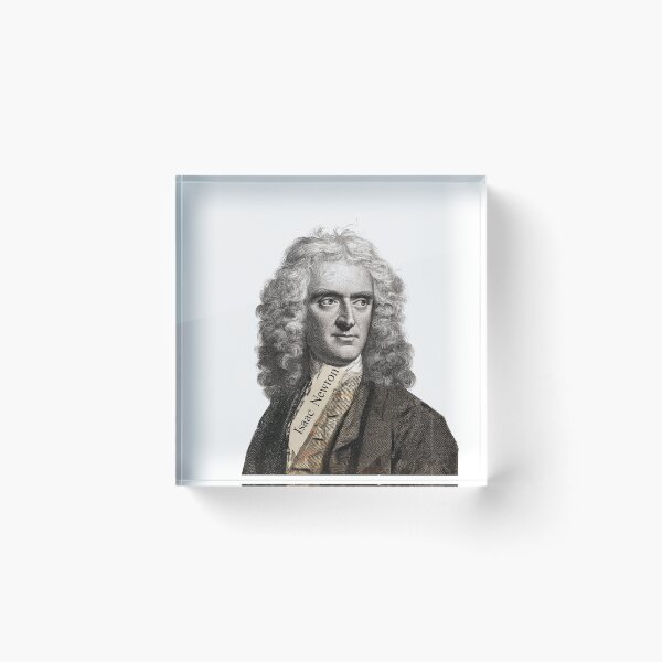 Item preview, Isaac Newton – Science Collage Portrait Art Print | Physics Gravity Mathematics Poster designed and sold by OzzFrequency.