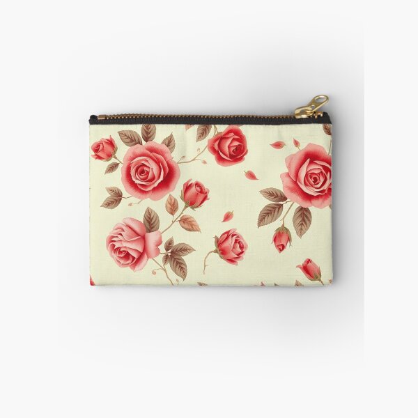Item preview, Red Pink Roses Floral Pattern Vintage Aesthetic designed and sold by IntelliMindDesigns.