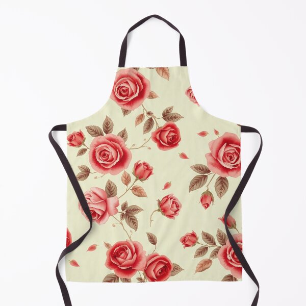 Item preview, Red Pink Roses Floral Pattern Vintage Aesthetic designed and sold by IntelliMindDesigns.