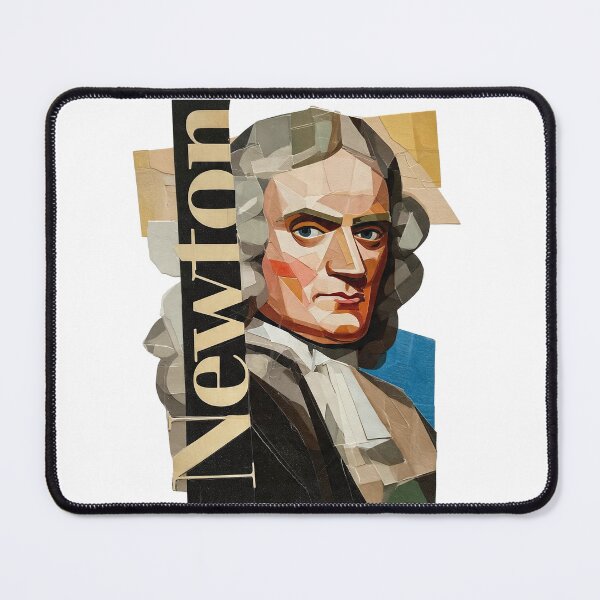 Item preview, Isaac Newton – Science Collage Portrait Art Print | Physics Gravity Mathematics Poster designed and sold by OzzFrequency.