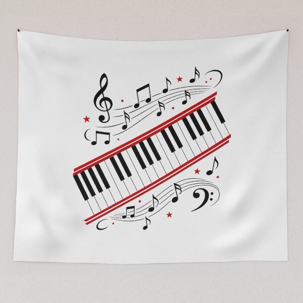 Item preview, Piano Keyboard Retro Music Teacher Recital Player Design designed and sold by FreshVibe Prints.