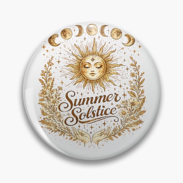 Item preview, Summer Solstice Celestial Sun Face Vintage Witchy Moon Phases Gift designed and sold by shemodas.