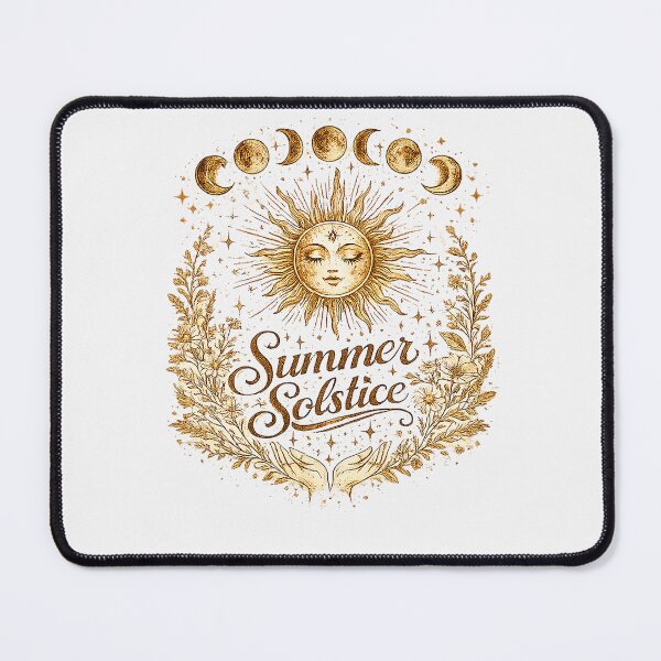 Item preview, Summer Solstice Celestial Sun Face Vintage Witchy Moon Phases Gift designed and sold by shemodas.