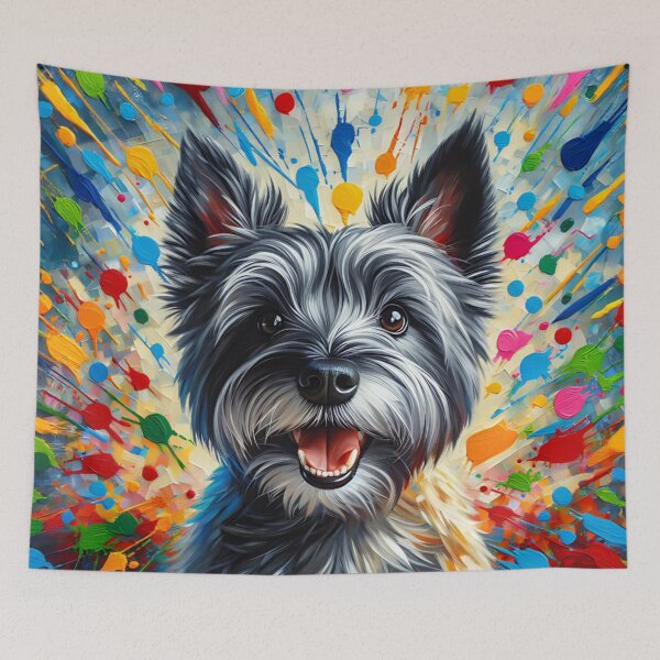 Item preview, Cairn Terrier Acrylic Art: Gray Cairn Lovers designed and sold by Puppy Puzzles Plus.