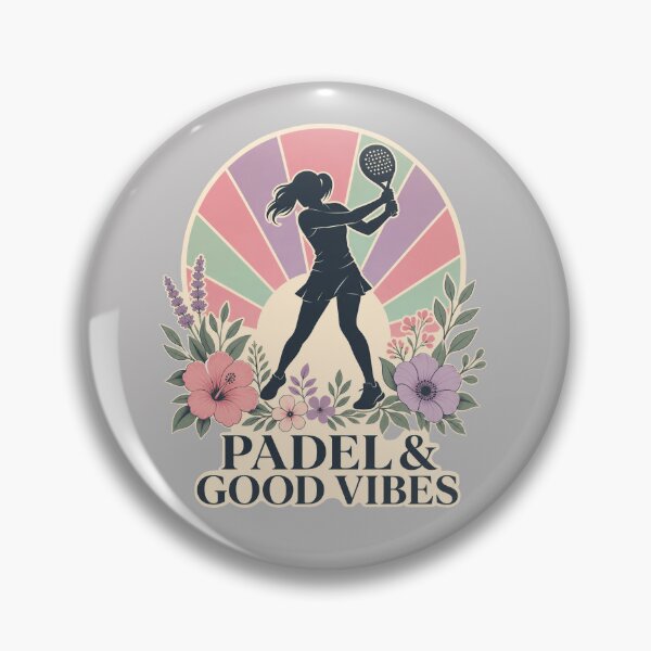 Item preview, Funny Padel girly Quote - Padel and good vibes- Retro Vintage Padel Art designed and sold by BelievingCreate.