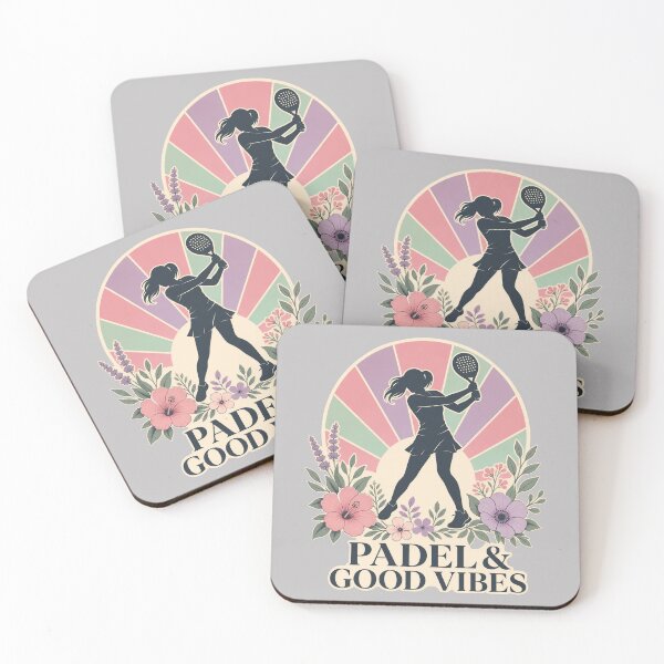 Item preview, Funny Padel girly Quote - Padel and good vibes- Retro Vintage Padel Art designed and sold by BelievingCreate.