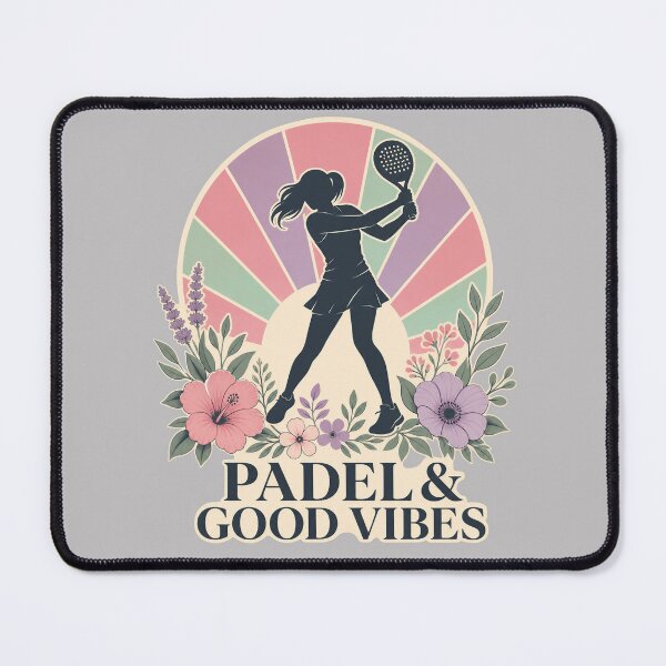 Item preview, Funny Padel girly Quote - Padel and good vibes- Retro Vintage Padel Art designed and sold by BelievingCreate.