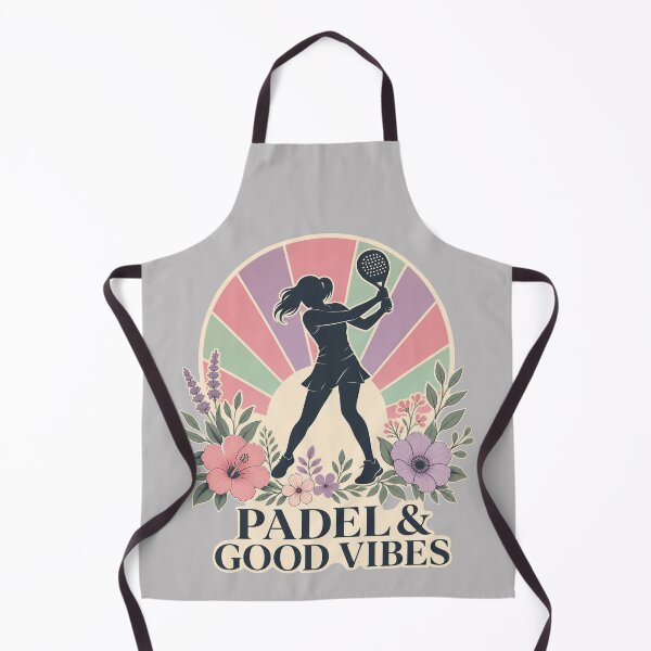 Item preview, Funny Padel girly Quote - Padel and good vibes- Retro Vintage Padel Art designed and sold by BelievingCreate.