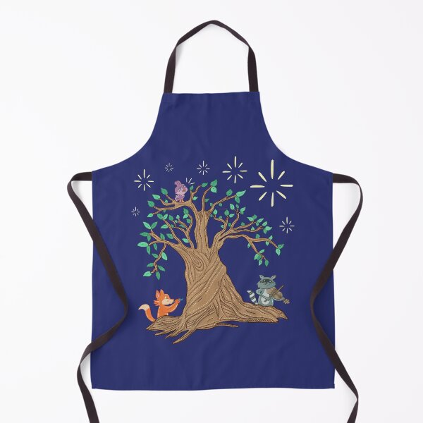 Item preview, The Band — Fox Raccoon and Bird Playing Music in a Tree Folk Art Illustration designed and sold by Whimsy Moth .