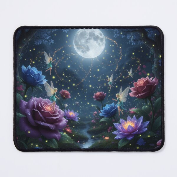 Item preview, Moonlight Fairy Garden with Glowing Roses designed and sold by Azurart2.