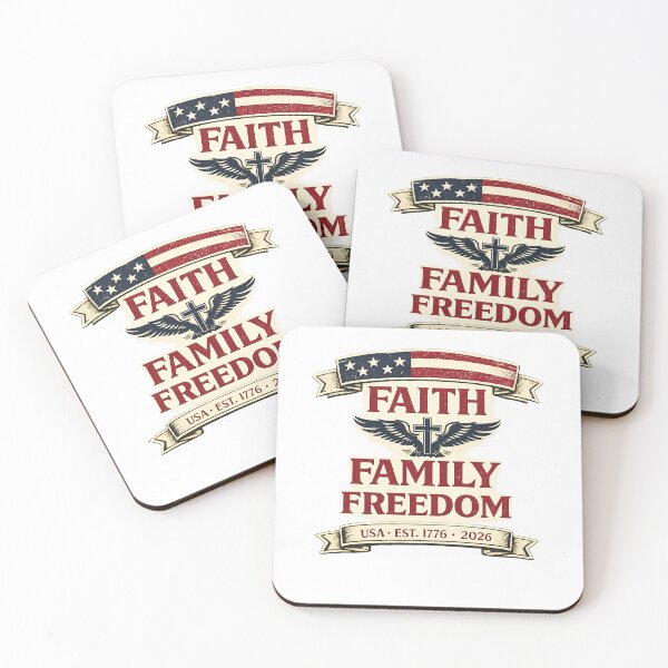 Item preview, Faith Family Freedom USA Patriotic Tee designed and sold by Divertix.