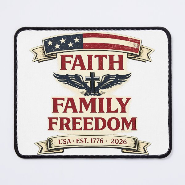Item preview, Faith Family Freedom USA Patriotic Tee designed and sold by Divertix.