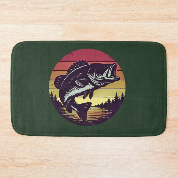 Item preview, Retro Bass Fishing Sunset, Vintage Largemouth Lake Graphic designed and sold by donwillisjrart.