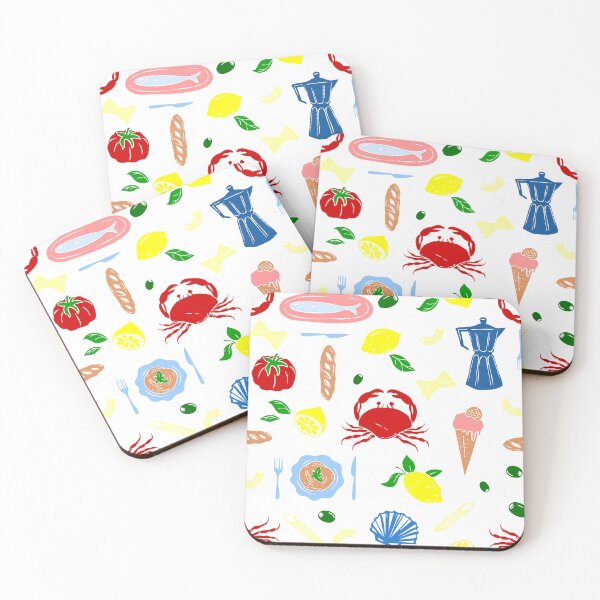 Item preview, mediterranean seaside picnic seafood crab designed and sold by Gossip Rag.