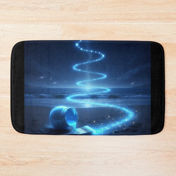 Item preview, Magical Night Reflected in Luminous Blue Paint designed and sold by Azurart2.