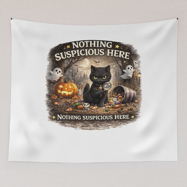 Item preview, Nothing  Here Funny Black Cat Halloween Design designed and sold by MotylekAnia.