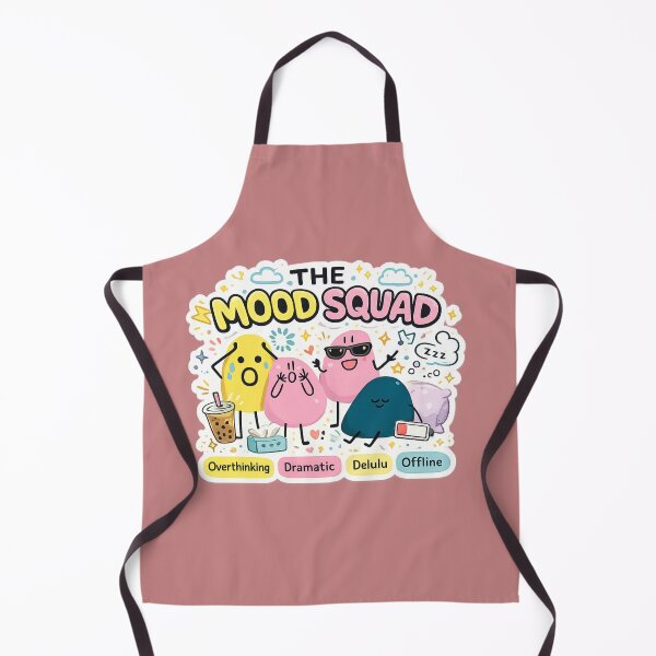 Item preview, The Mood Squad Funny Cute Sticker | Overthinking Dramatic Delulu Offline Aesthetic designed and sold by sumodesign.
