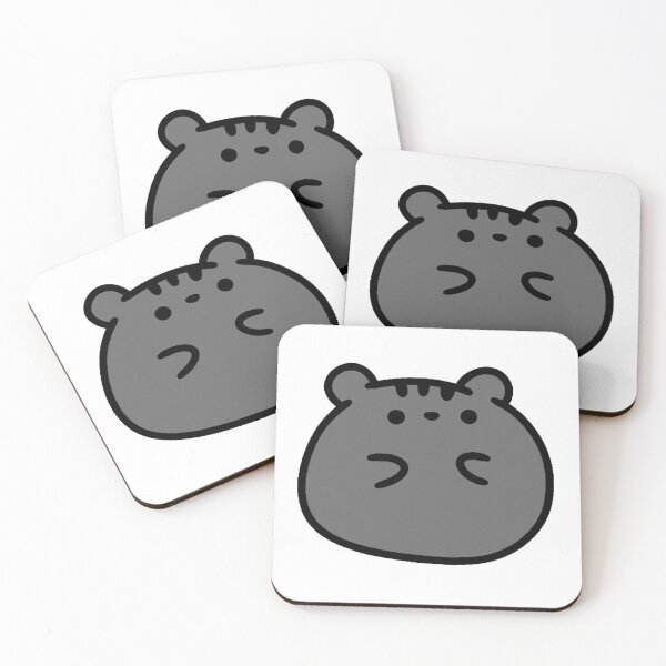 Item preview, Cute Kawaii Grey Cat Hamster Illustration designed and sold by B.A Design.